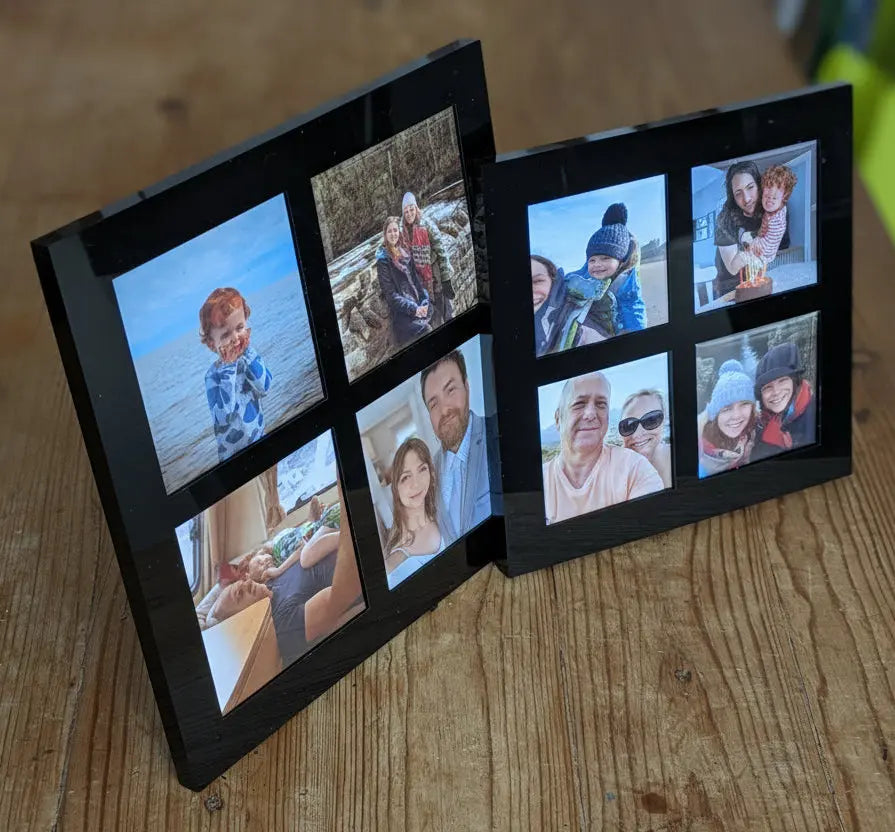 Wholesale Magnet Photo Frames – 2x2 Grid Acrylic Display Magnetize
